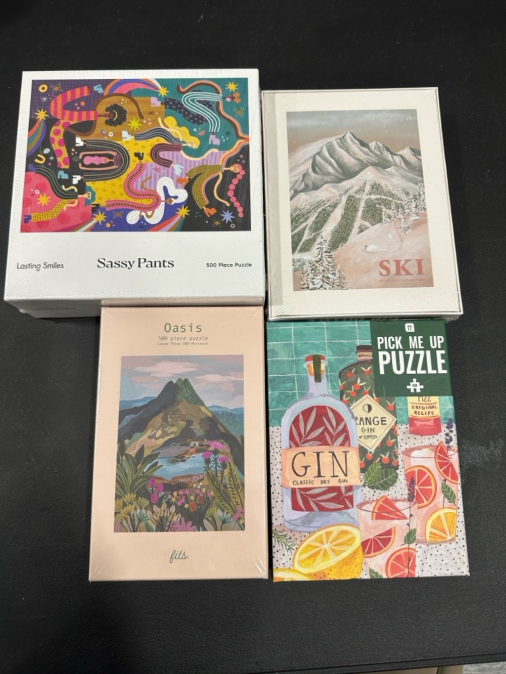 Assorted 500-Piece Jigsaw Puzzle Bundle - Colorful Artwork